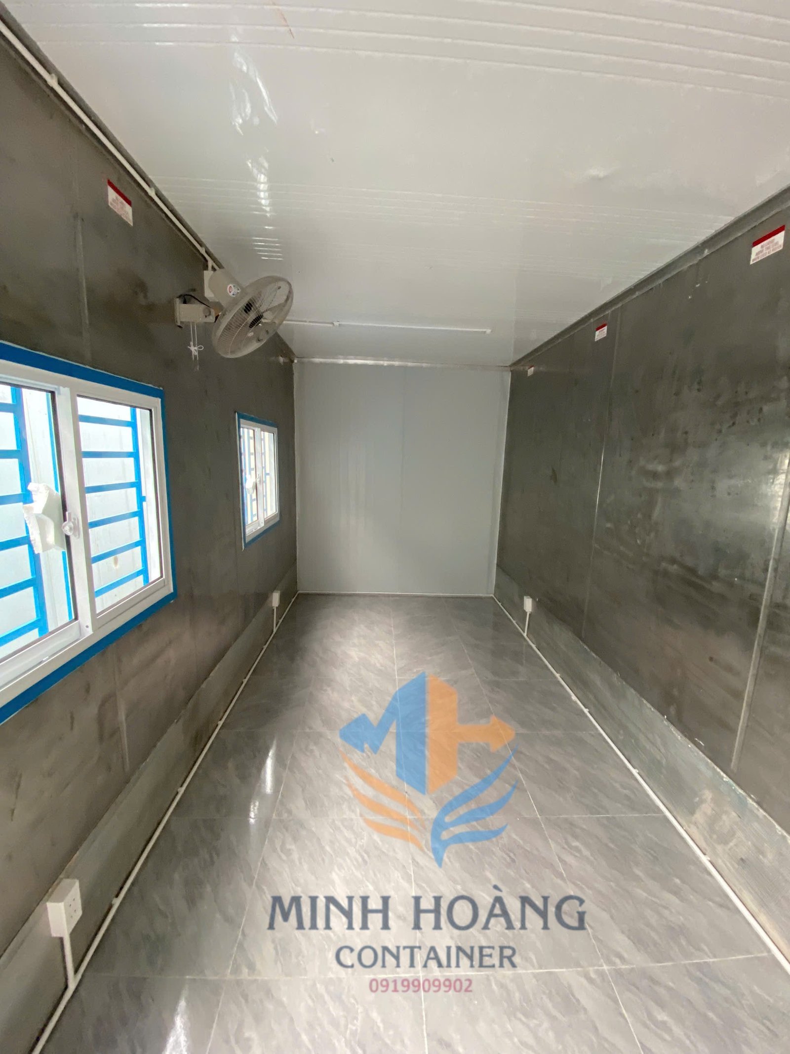 Container Văn Phòng 20 Feet Xanh Dương Vỏ Lạnh Cách Âm Tốt + Nhiệt Tốt